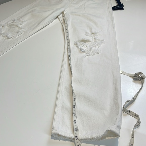 Agolde 90's Mid Rise Loose White Distressed Size 25 - Picture 15 of 15